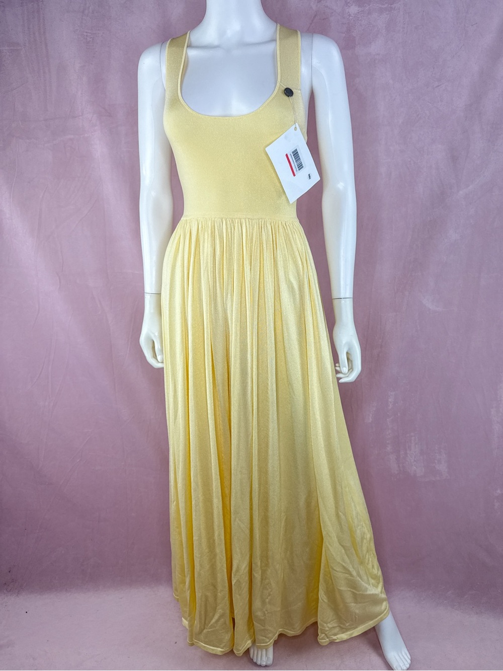 NWT Zimmermann Womens Butter Yellow Knit Maxi Dress Size US 4 - 0